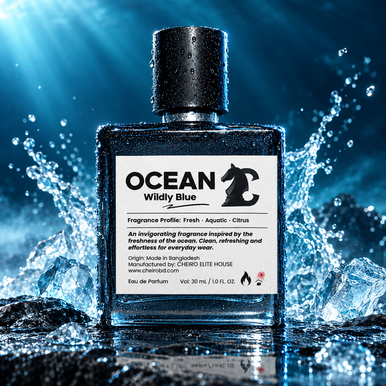 Ocean Mist Perfume Splash CHEIRO OCEAN – 30ML (Inspired by A*qua d-i G-iò) - Image 1